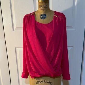 Calvin Klein Women's Vibrant Red Blouse